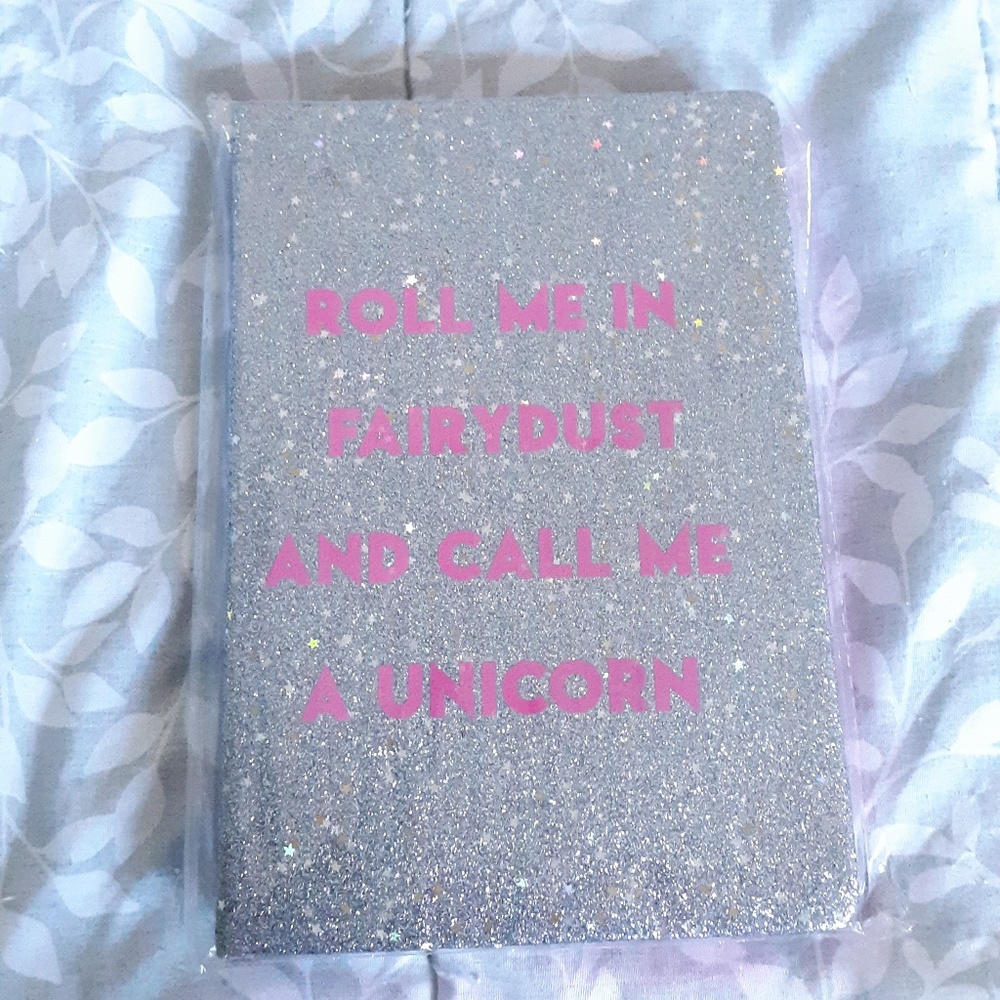 New Glitter Silver Sparkle Notebook